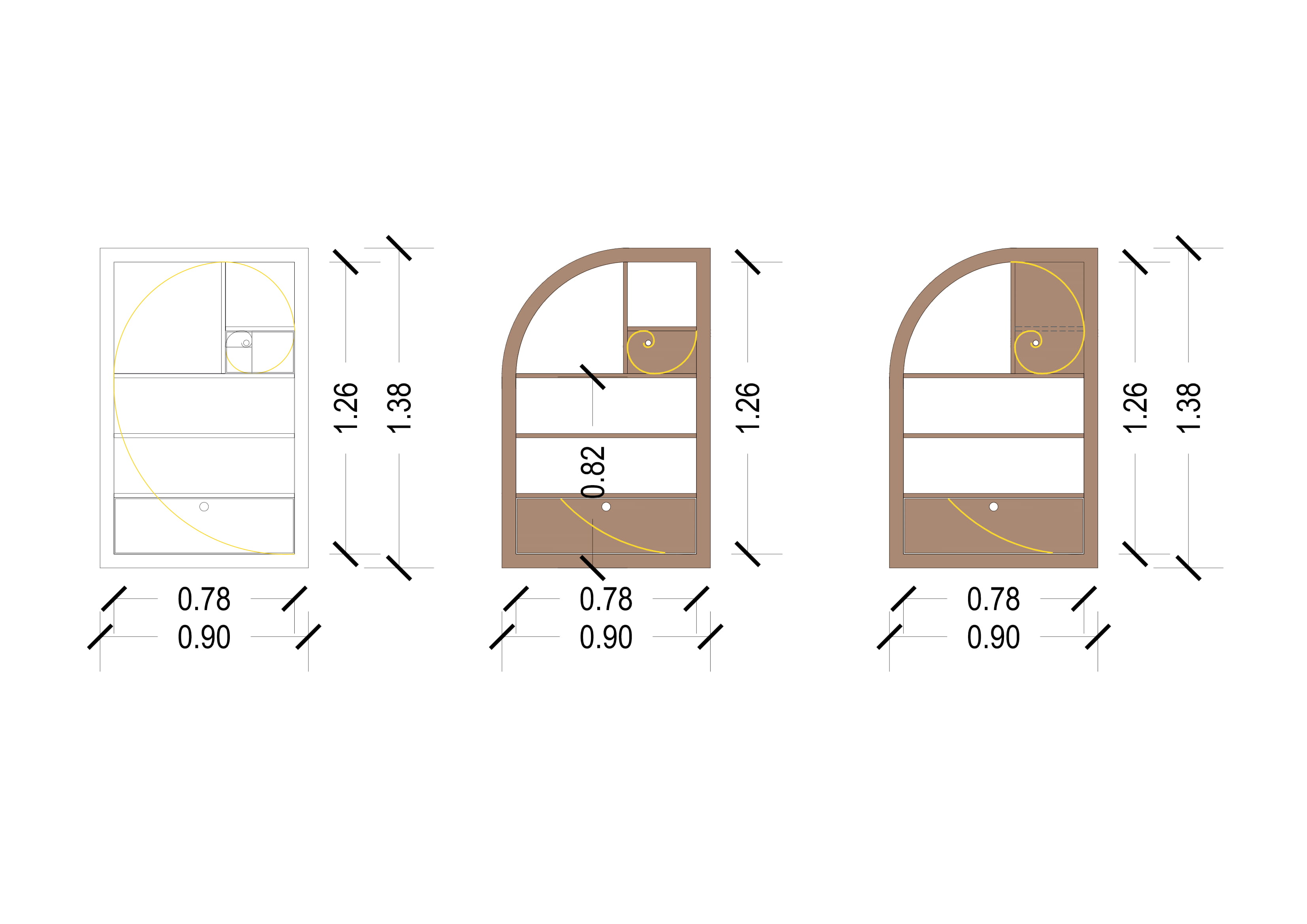 Proporzioni auree in cirmolo